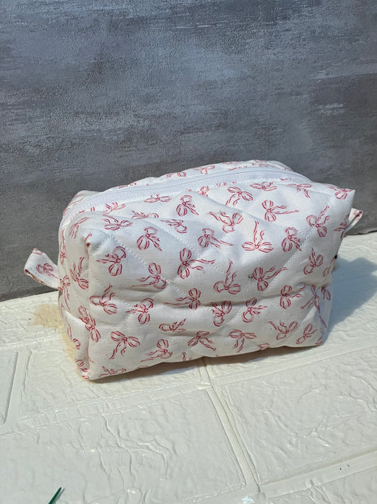 bows makeup bag