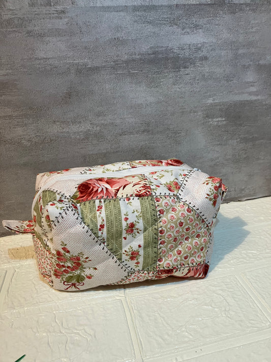 rose quilt makeup bags