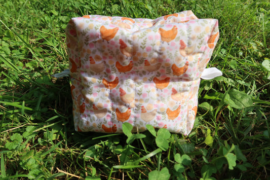 walking chicken makeup bag